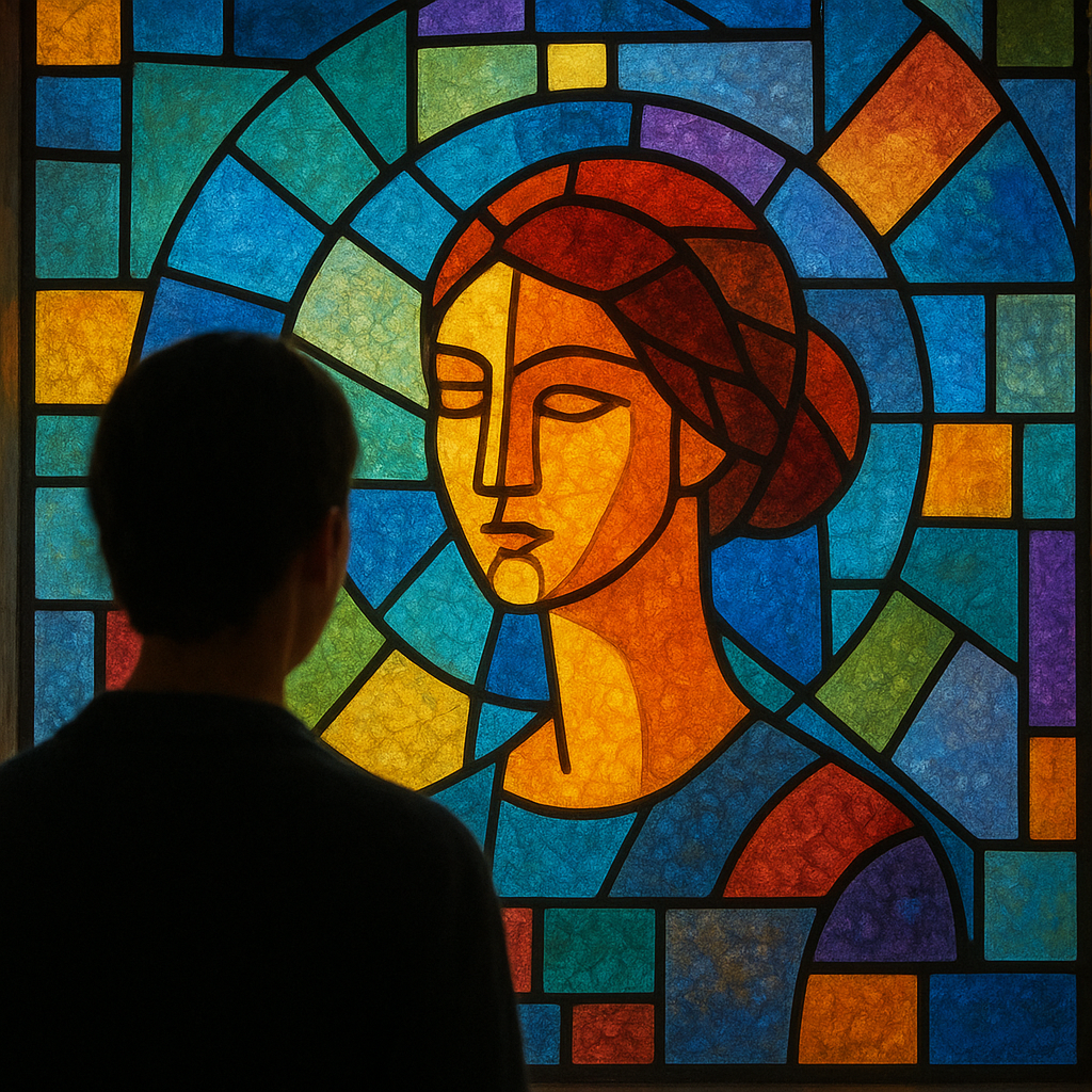 Retrato em vitral