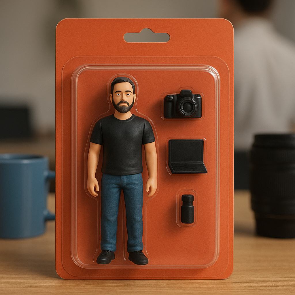 Boneco colecionável a partir da sua foto