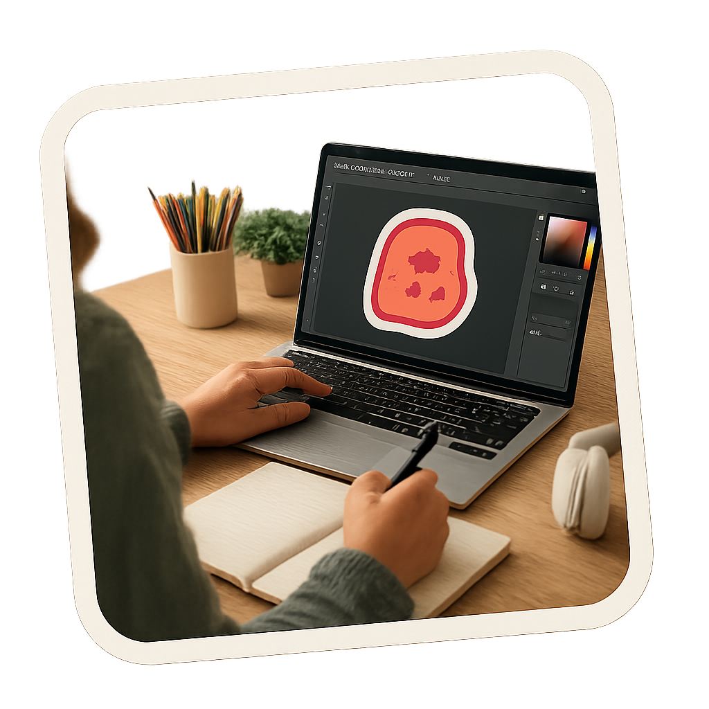 Adesivo estilo sticker para redes sociais