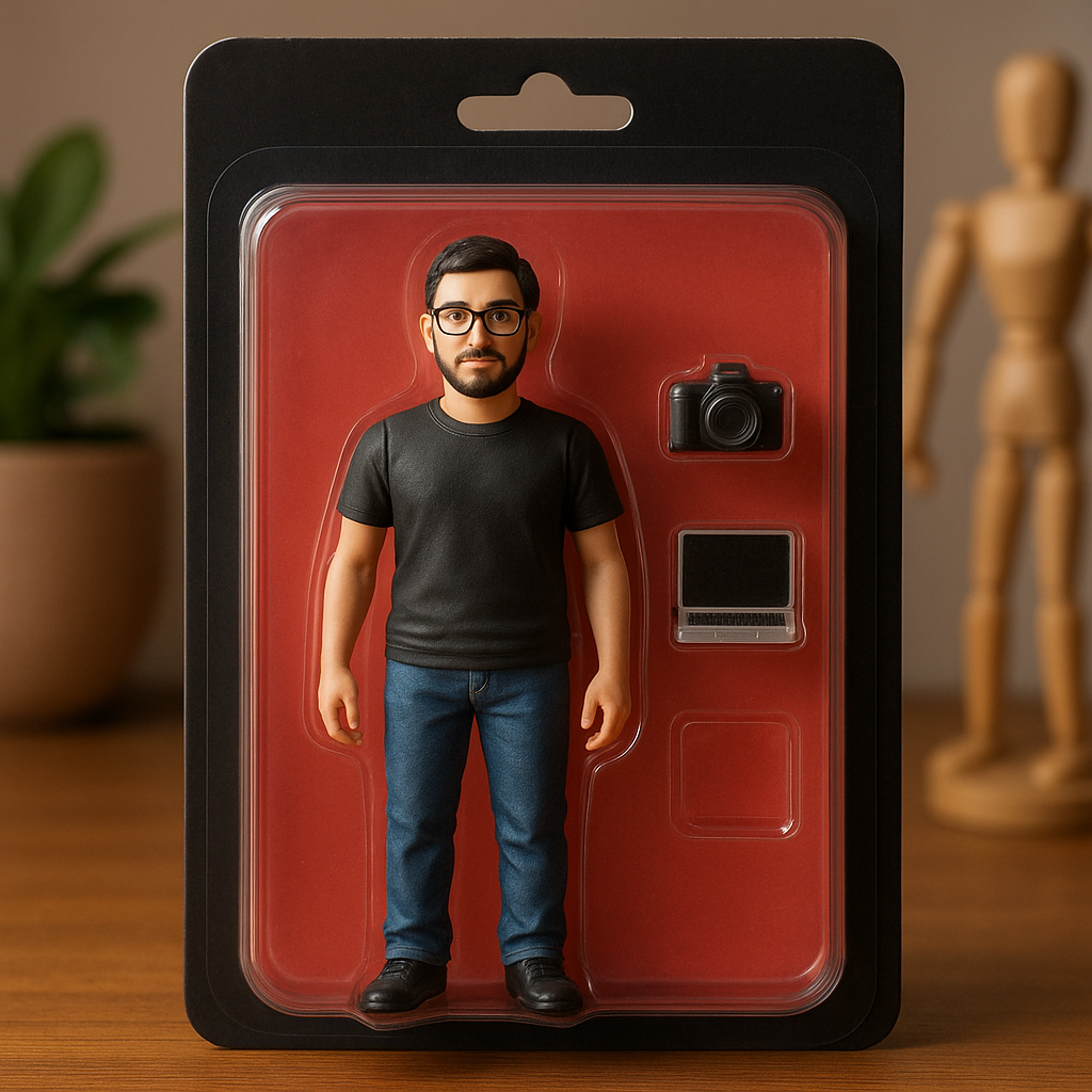 Boneco colecionável a partir da sua foto