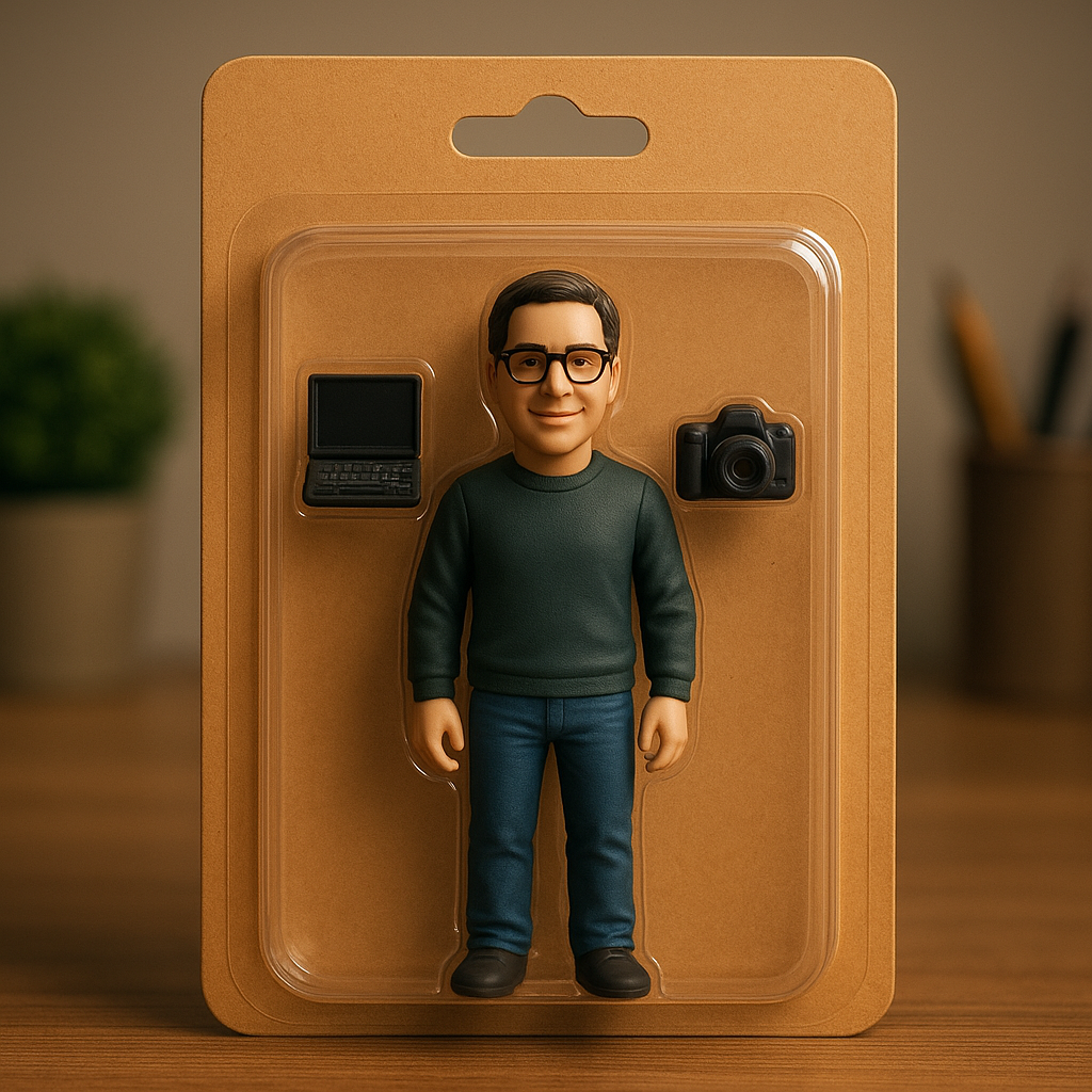 Boneco colecionável a partir da sua foto