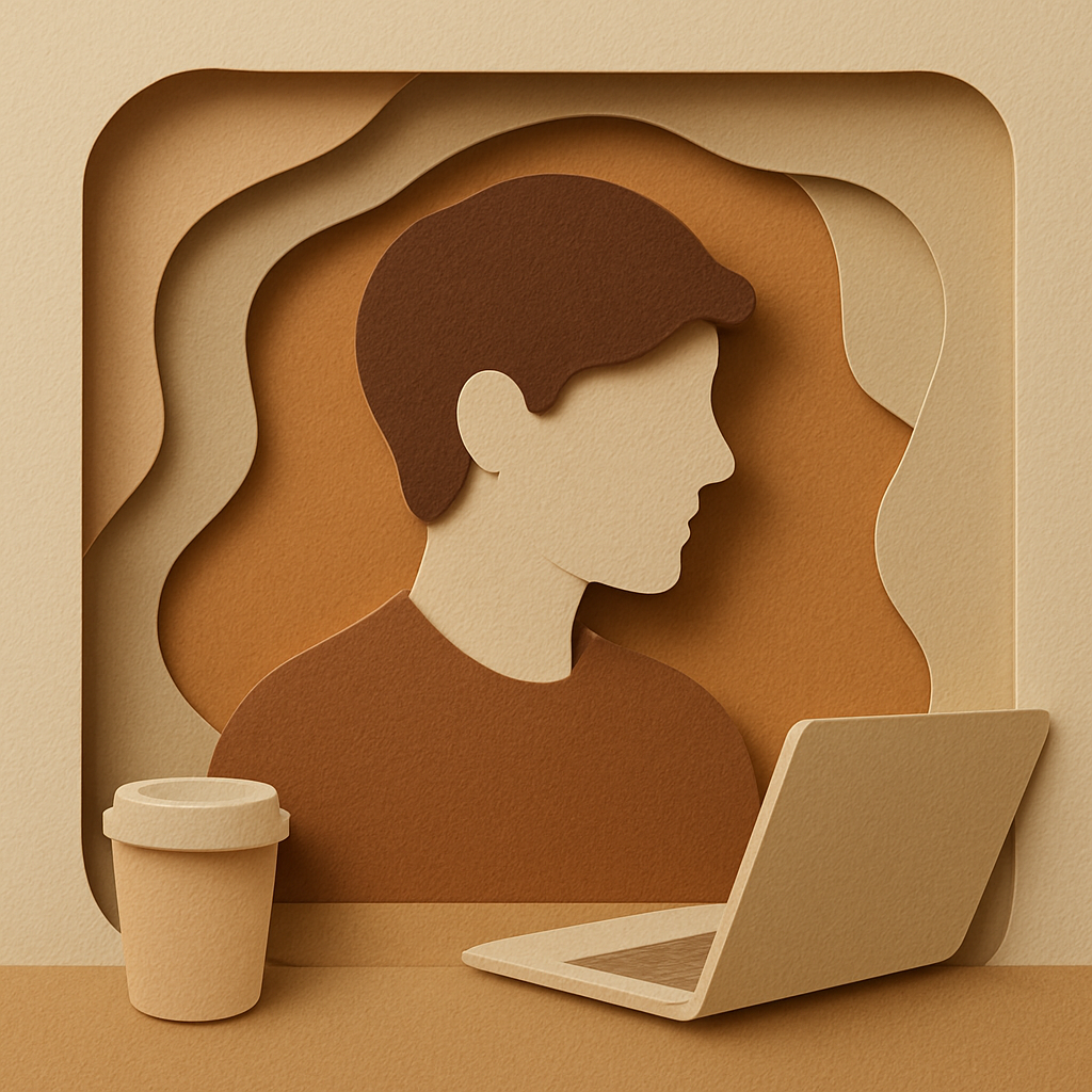 Retrato em recorte de papel (paper cut)
