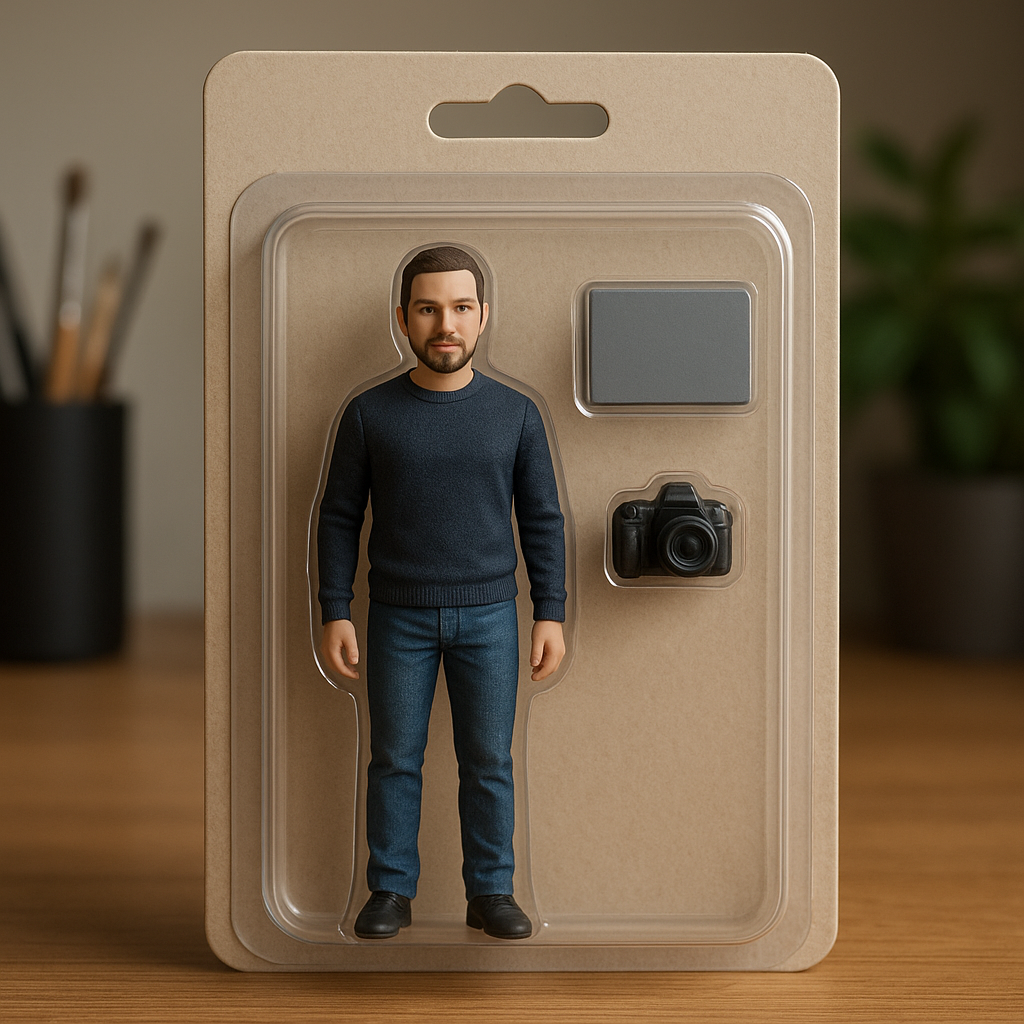 Boneco colecionável a partir da sua foto
