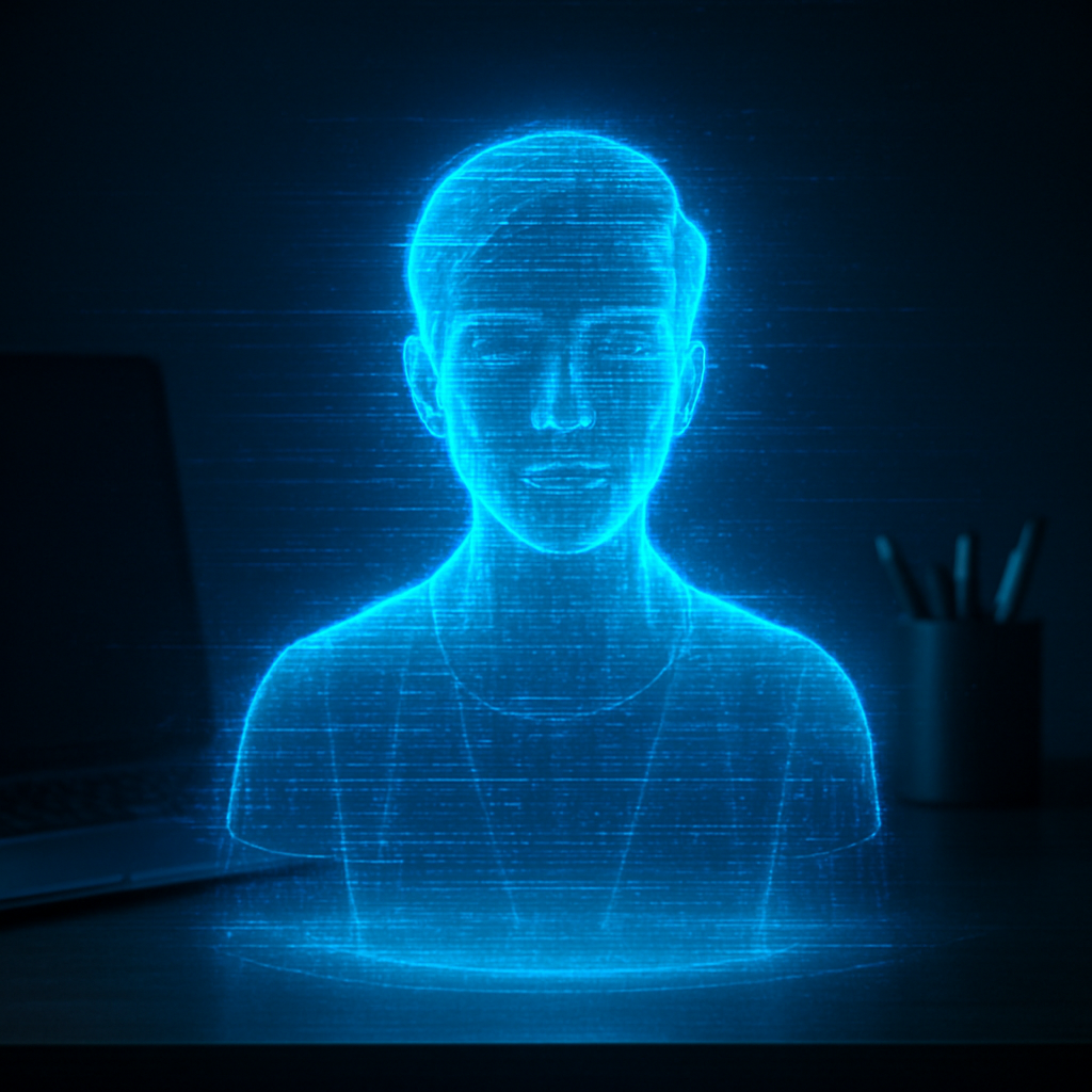 Futuristic Hologram Portrait