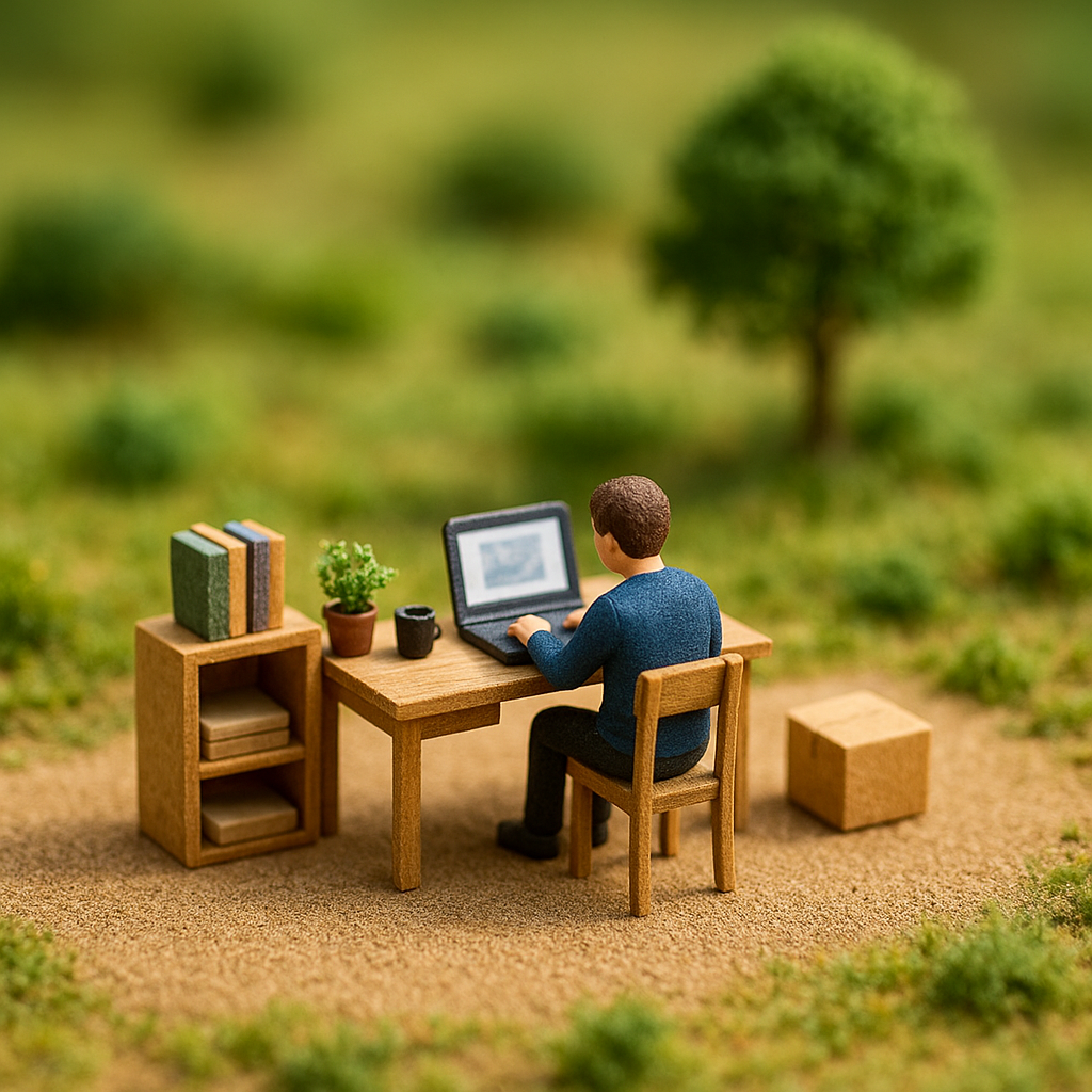 Miniature Diorama-Style Scene