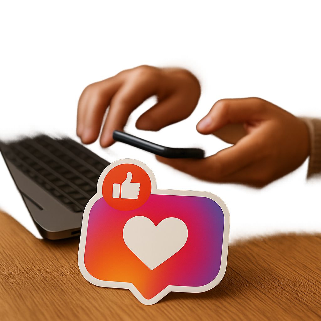 Adesivo estilo sticker para redes sociais
