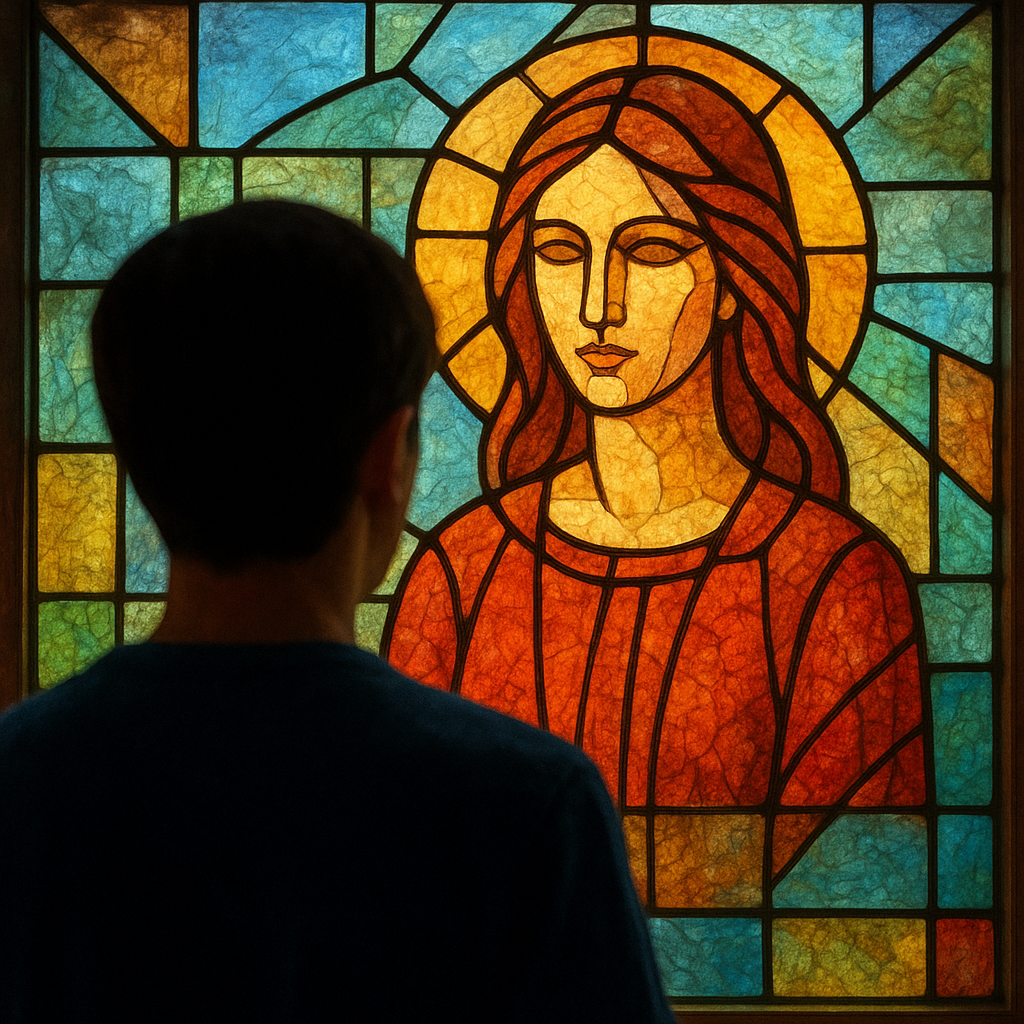 Retrato em vitral