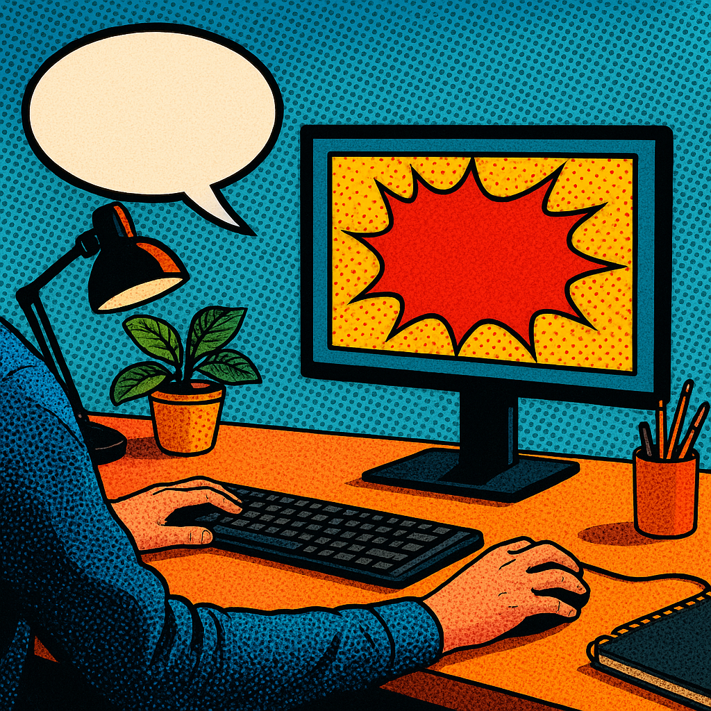 Pop Art Comic Strip Panel