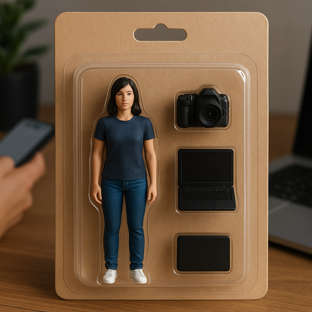 Boneco colecionável a partir da sua foto