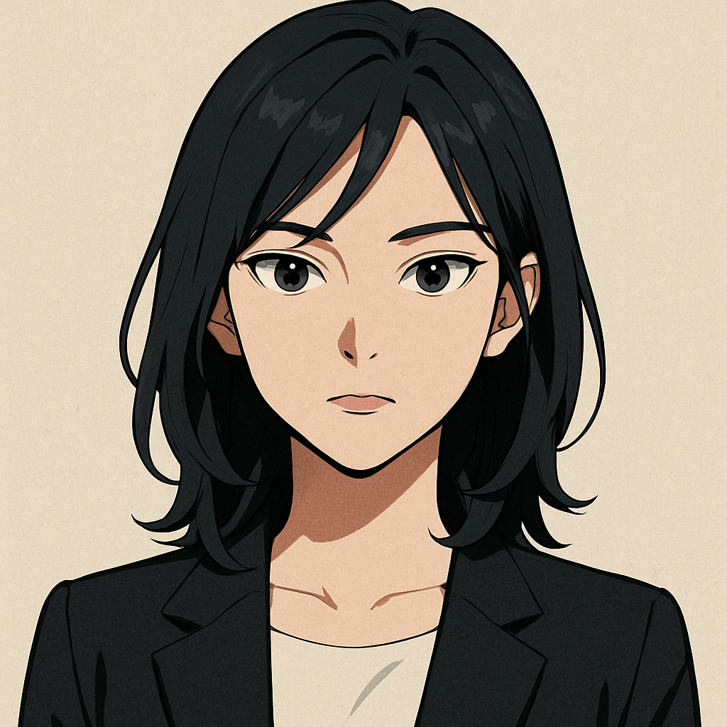 Retrato em estilo anime editorial