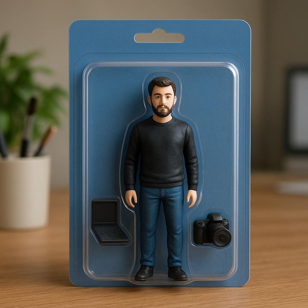 Boneco colecionável a partir da sua foto
