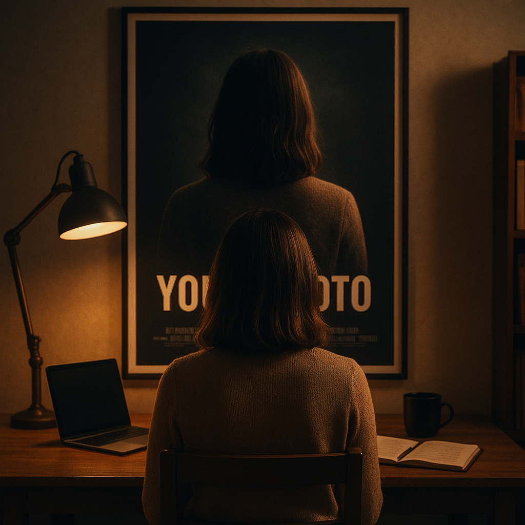 Sua foto em pôster de filme