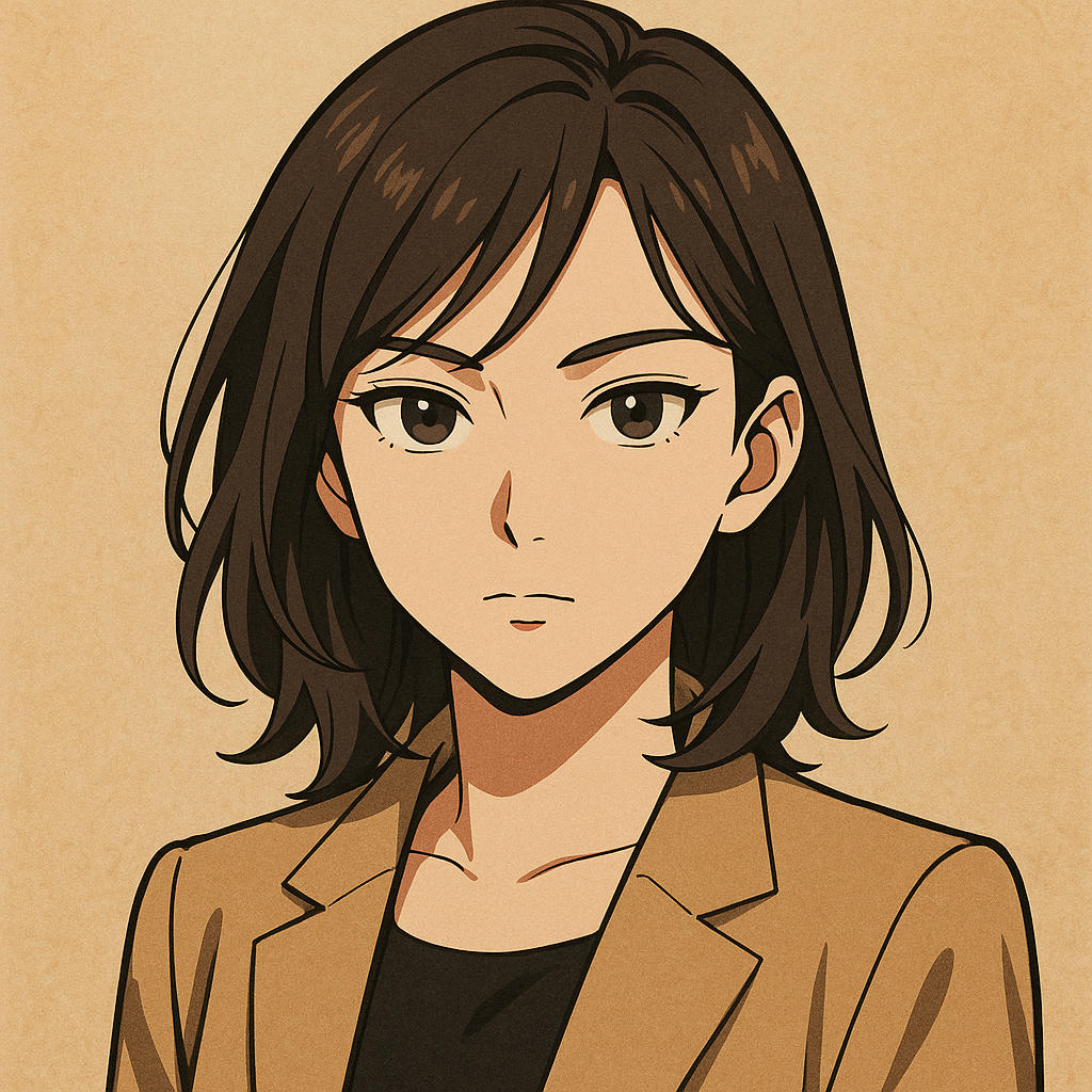 Retrato em estilo anime editorial