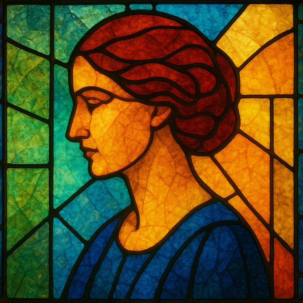 Retrato em vitral