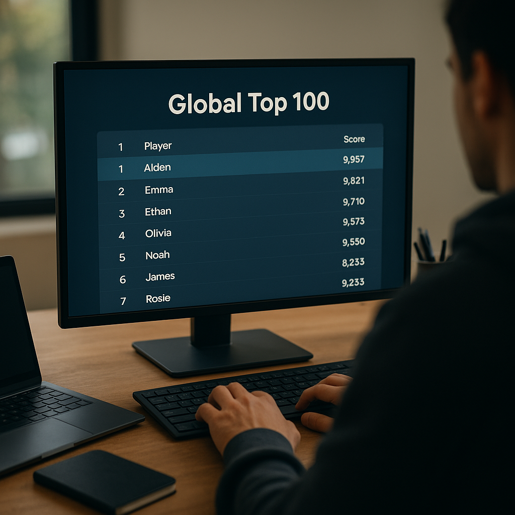 Leaderboard Global Top 100 com OrderedDataStore